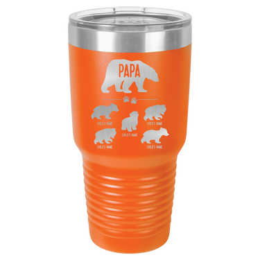 Papa Bear with 5 Cubs Flask Tumbler